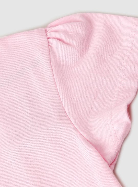 Girls Typographic Printed T-shirt