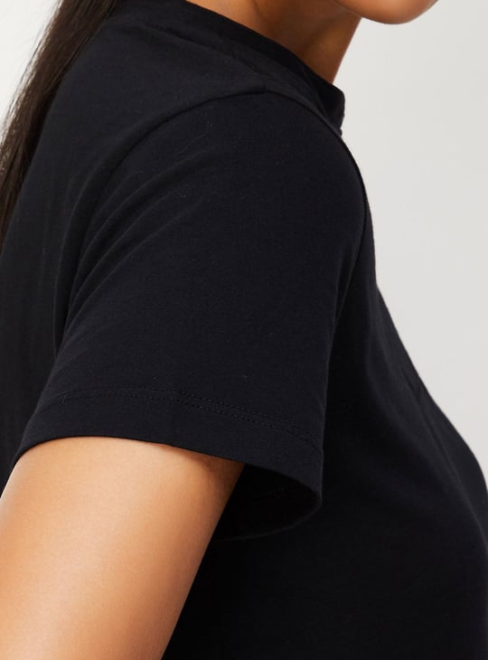 Women Solid Notched Neck Top