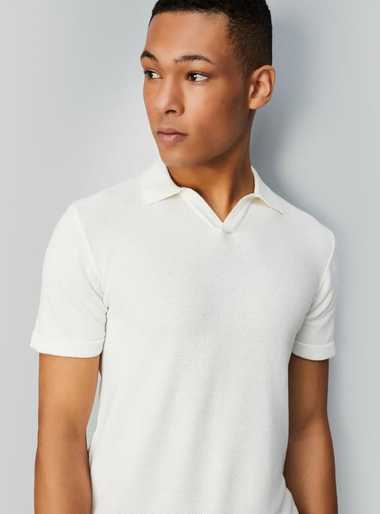 Men Slim Fit Polo T-shirt