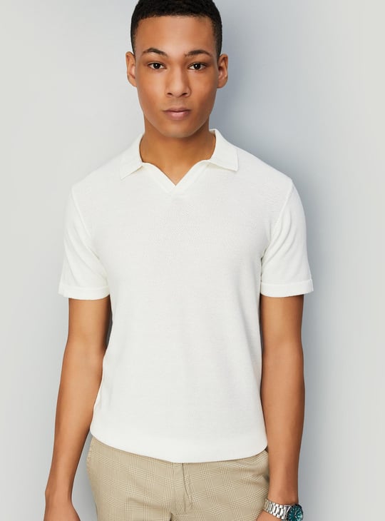 Men Slim Fit Polo T-shirt