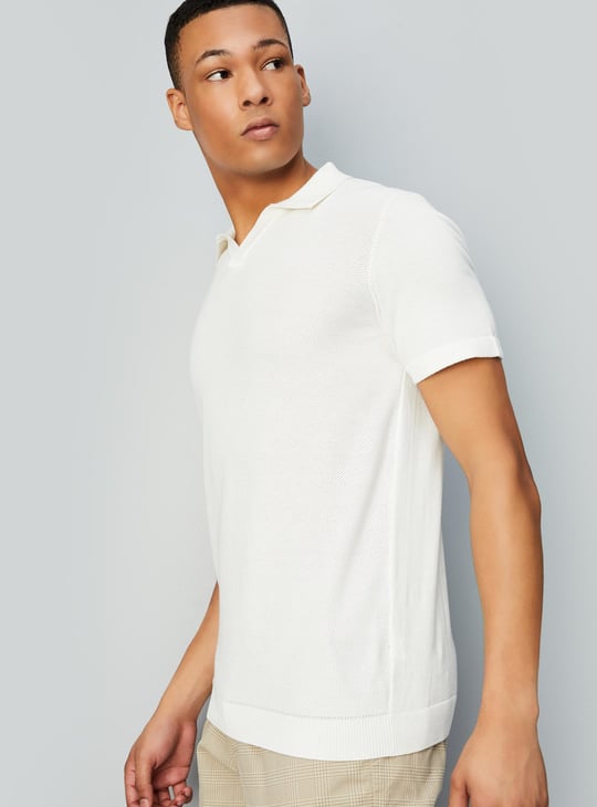 Men Slim Fit Polo T-shirt