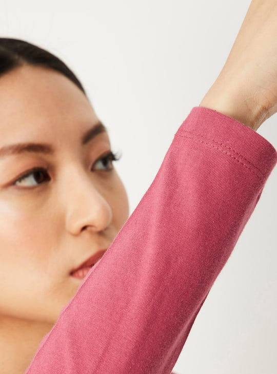 Women Crochet Yoke Tie-Up Top