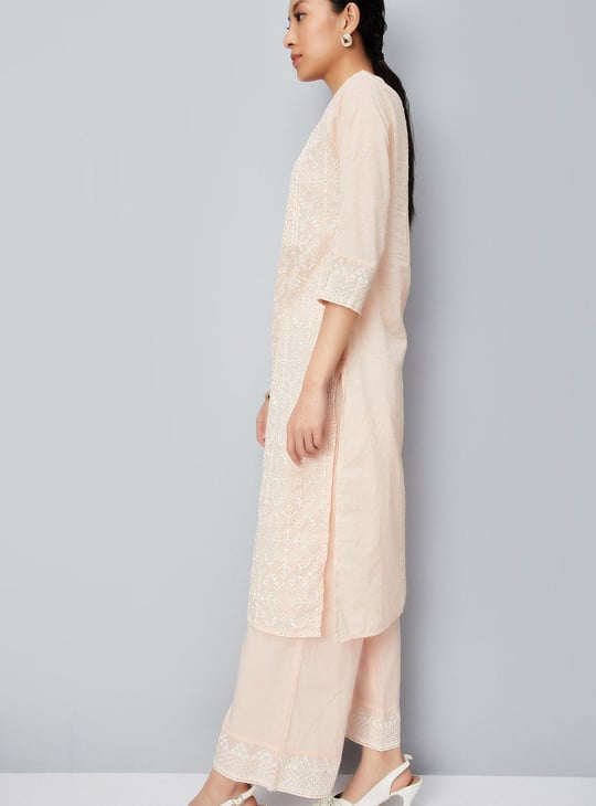 Women Embellished Straight Kurta Set