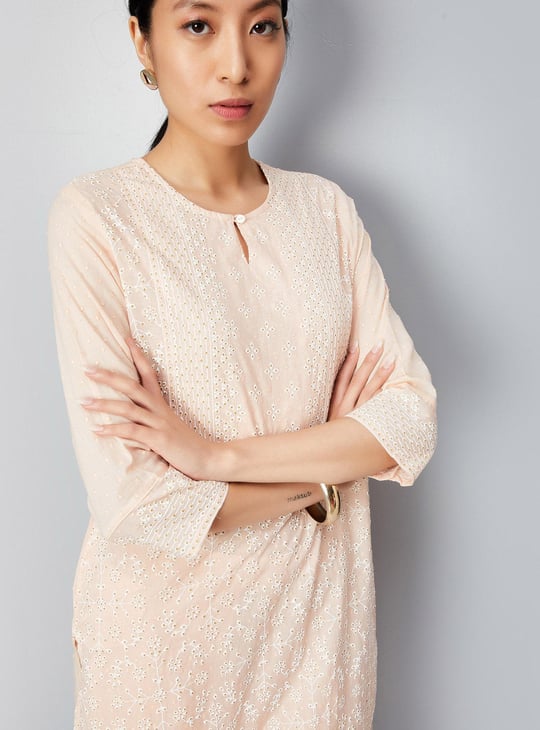 Women Embellished Straight Kurta Set