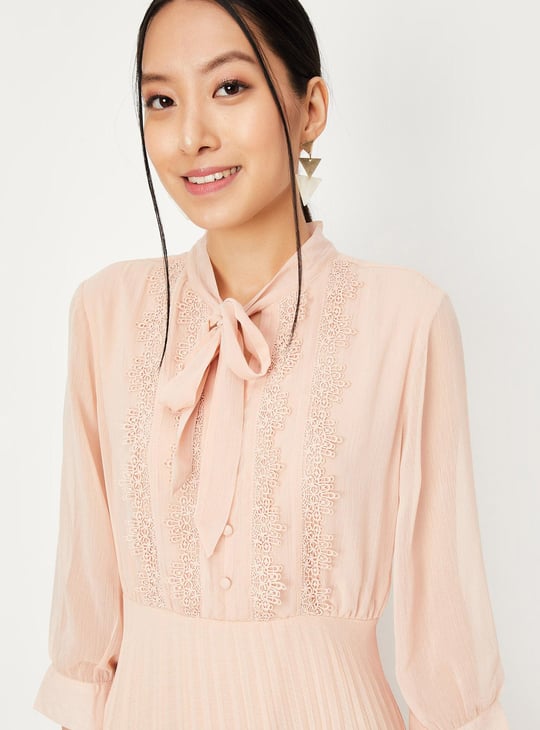 Women Pleated Midi Dress