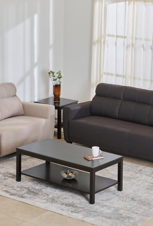 Helios Emily Fabric 3+2 Seater Sofa Set - Brown and Beige