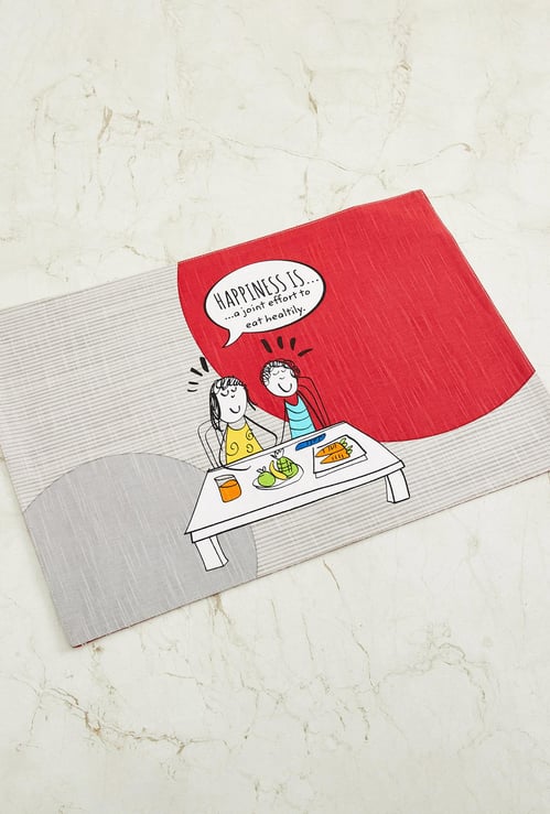 Happiness Printed Placemat - 33 x 48 cm