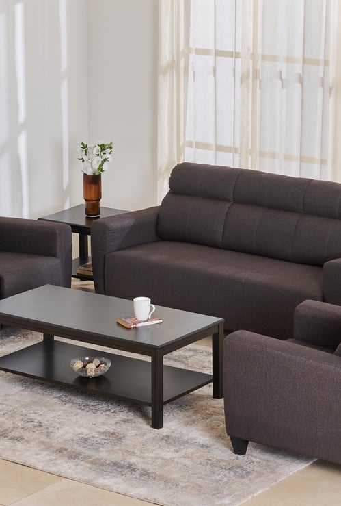 Helios Emily Fabric 3+1+1 Seater Sofa Set - Brown