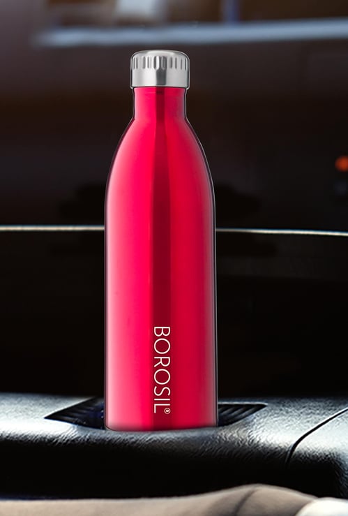BOROSIL Stainless Steel Trans Bolt Flask Water Bottle - 750 ml