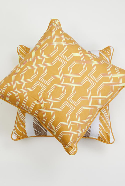 Arcadia Lattice Printed Filled Cushion - Set of 2 - 45 x 45 cm