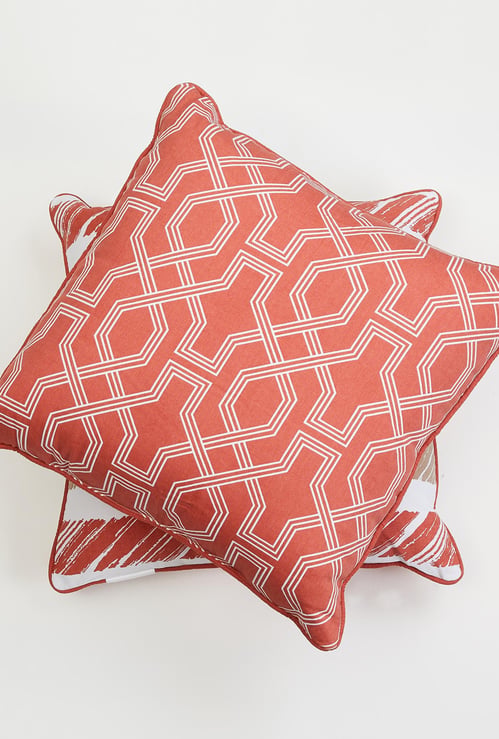 Arcadia Lattice Printed Filled Cushion - Set of 2 - 45 x 45 cm