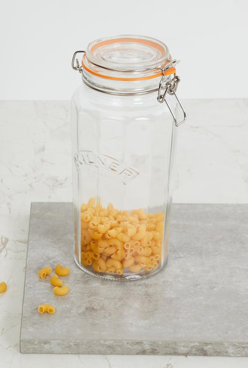 KILNER Clip-Top Facetted Jar - 1.8 ltr.