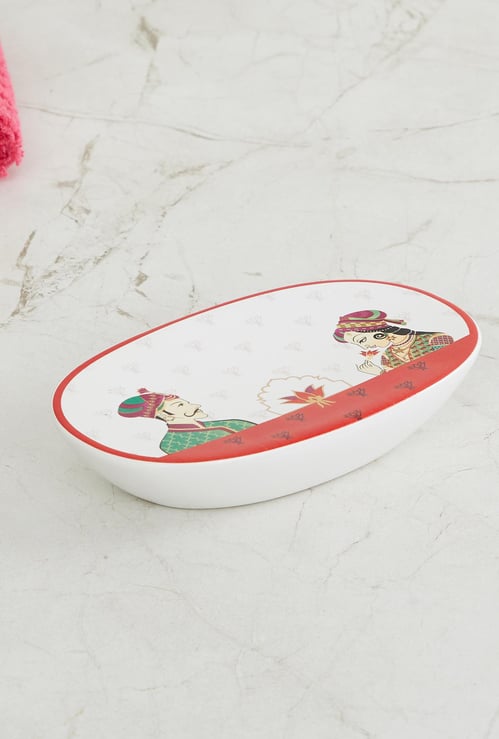 Raja Rani Ceramic Soap Dish