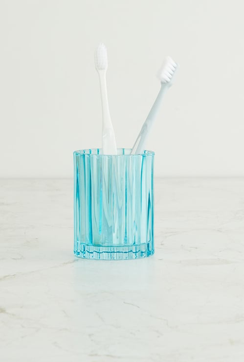Magical Reflections Glass Toothbrush Holder