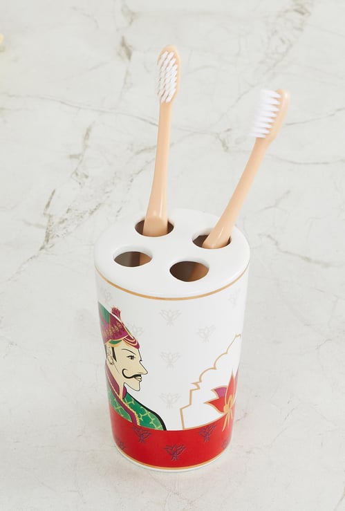 Raja Rani Ceramic Tooth Brush Holder