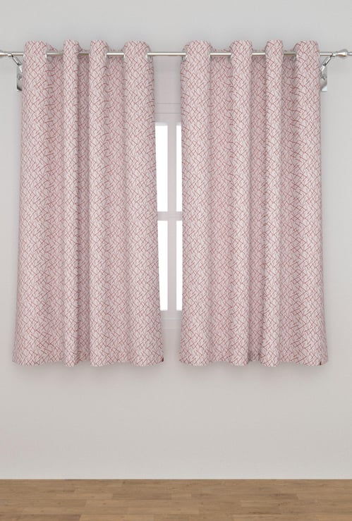 Phoenix Jacquard Window Curtain with Eyelets - Set of 2 - 135 x 160 cms