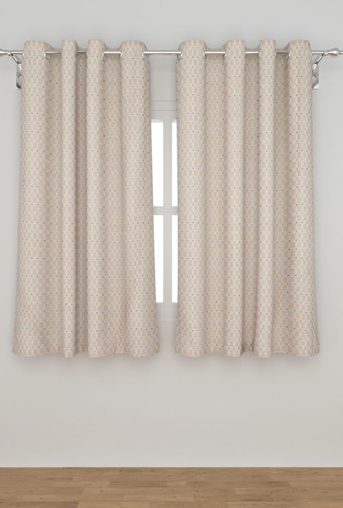Phoenix Jacquard Window Curtain with Eyelets - Set of 2 - 135 x 160cm