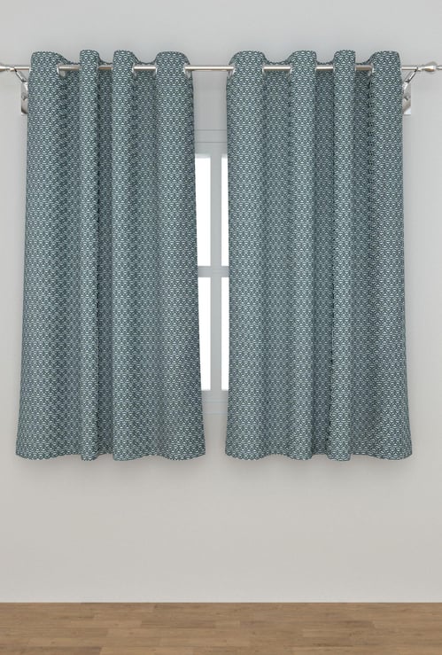 Phoenix Jacquard Window Curtain with Eyelets - Set of 2 - 135x160cm