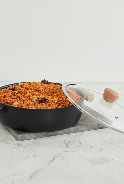 Raisin Dolmen Covered Braiser with Lid