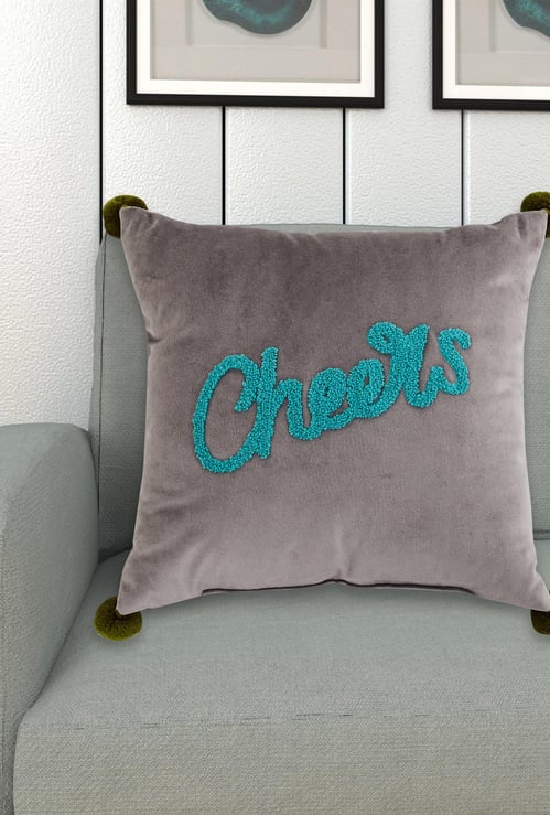 Lark Get The  Look Embroidered  Velvet Filled Cushion - 30 x 30 cm