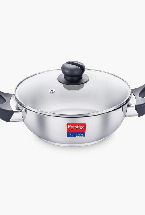 PRESTIGE Platina Pop Cookware Kadai with Lid - 1.5 L
