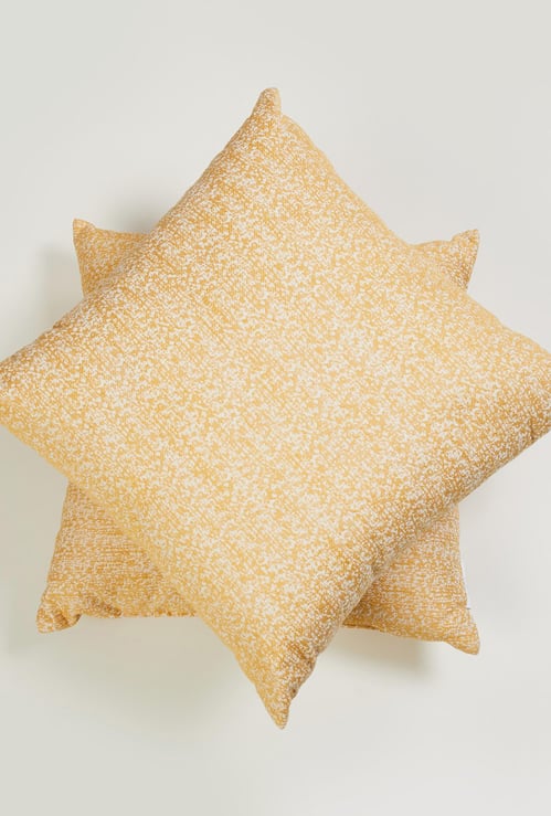 Ebony Slub Yarn-Dyed Textured Filled Cushion - Set of 2 - 45 x 45 cm