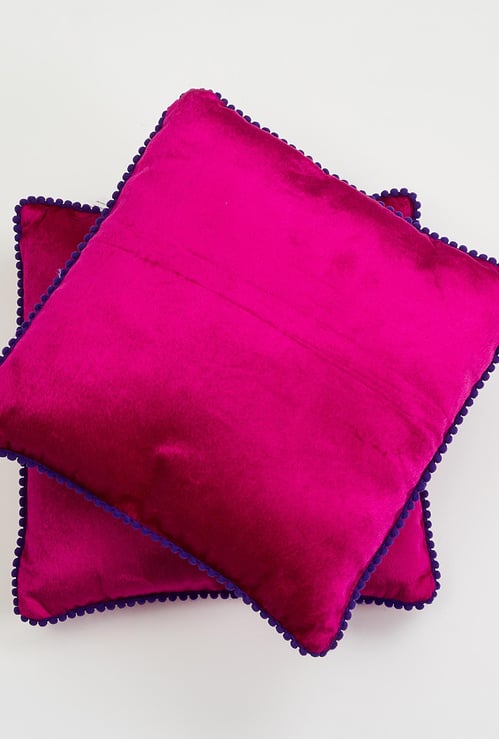 Corsica Pom-Pom Bordered Filled Cushion - 30 x 30 cm