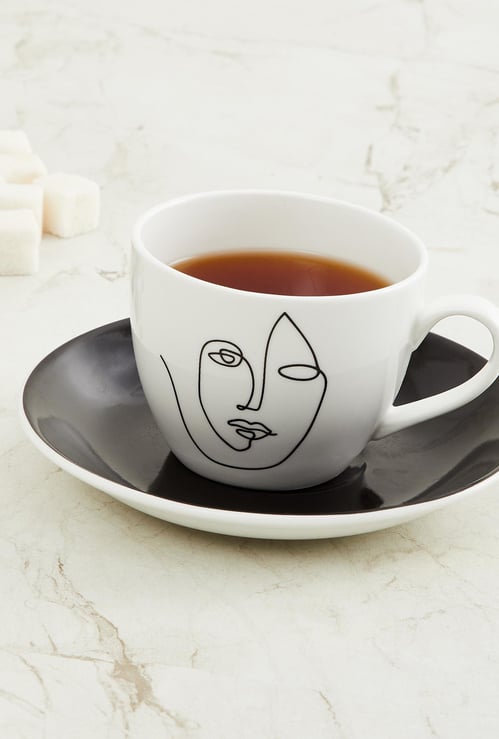 GTL Faces Printed Cup and Saucer Set