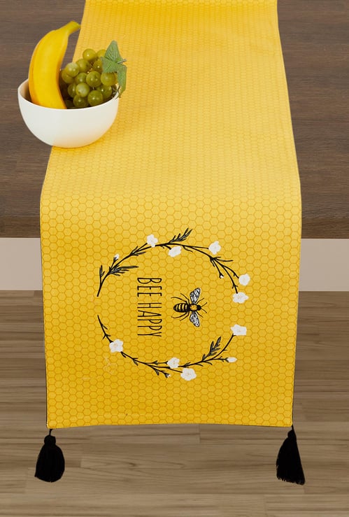 Get The Look Honey Bee Printed Reversible Table Runner - 33 x 180 cm