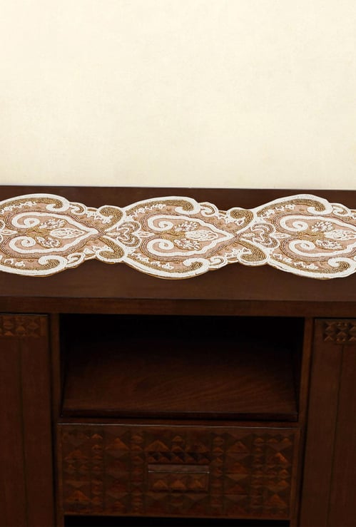 Ciner Treasure Rose Beaded Table Runner 30 cm x 90 cm