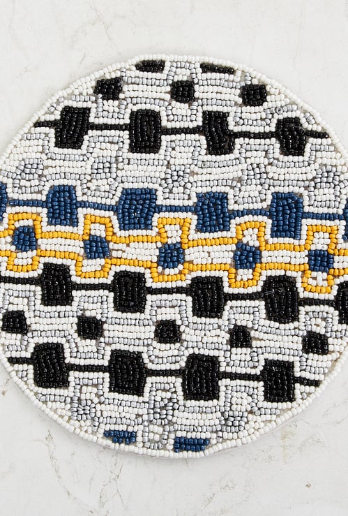 Mandarin Beaded Round Trivet Dia - 20 cm