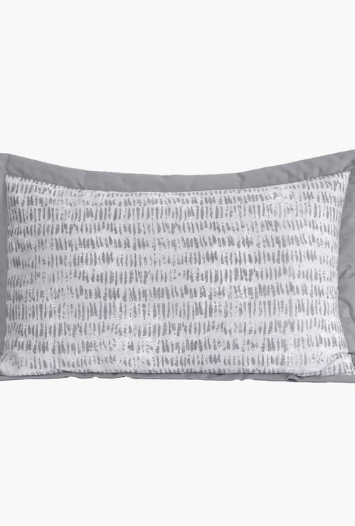 MASPAR Traversed Line 100GSM,Cotton Grey Pillow Sham Set Of 2 Pc - 50 cm x 75 cm