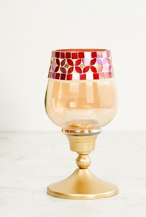 Ajmerkaydens Textured Hurricane Candle Holder- 23 cm x 12 cm
