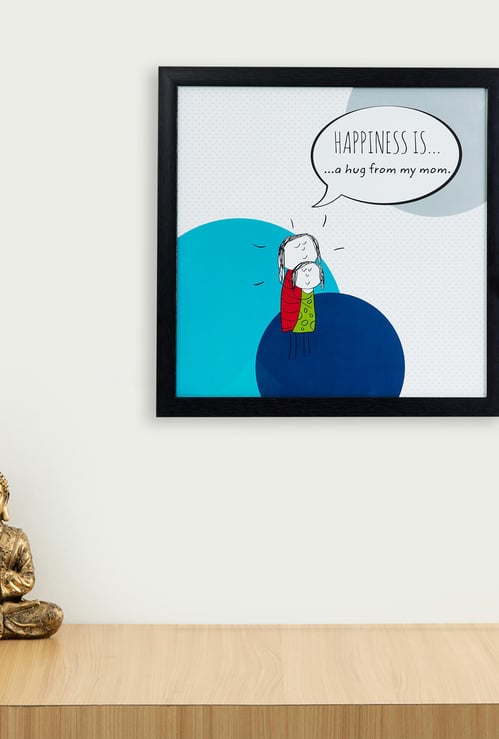 Happiness Is Hug From Mom Picture Frame - 35 x 35 cm