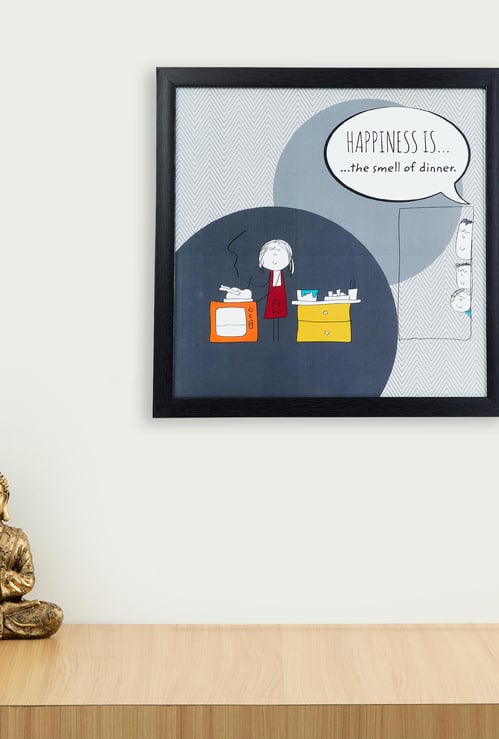 Happiness Is The Smell of Dinner Picture Frame - 35 x 35 cm