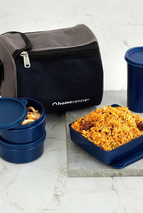 Corsica Solid 4-Pc. Lunch Box with Carry Bag