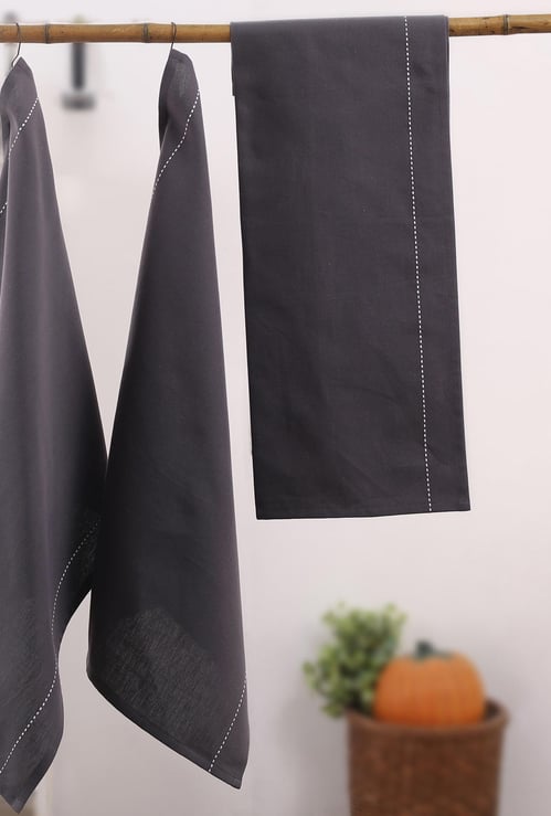 MASPAR Running Stitch Kitchen Towel - Set of 3 - 50 x 70 cm