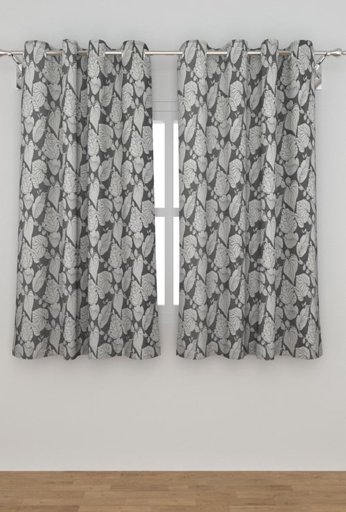 Medley Home Spun Jacquard Window Curtain with Eyelets - Set of 2 -110 x 160 cm