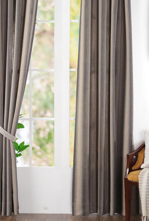 MASPAR Beatitude Striped Window Curtain Pair - 125 x 152 cm
