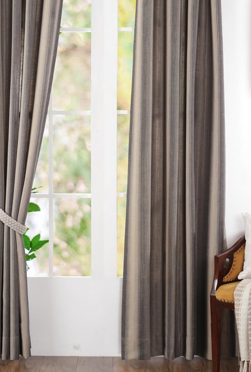 MASPAR Beatitude Striped Door Curtain Pair - 125 x 228 cm