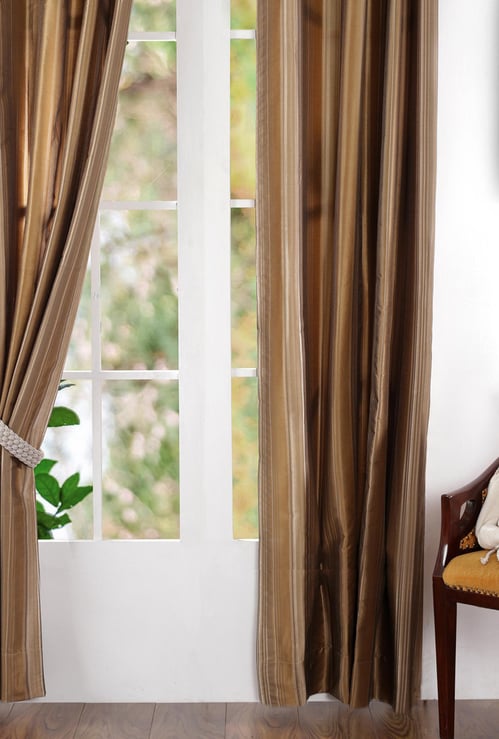 MASPAR Striped Door Curtain Pair -  125 x 228 cm