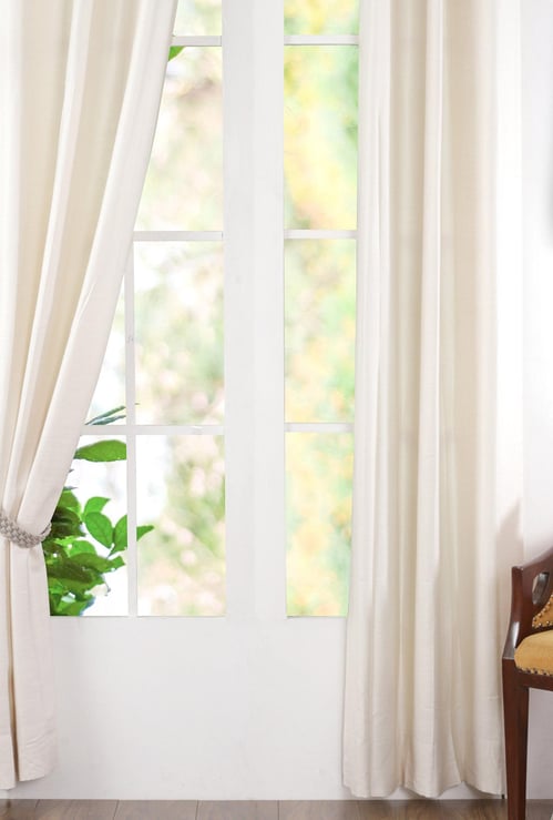 MASPAR Tussah Silk  Door Curtain Pair - 96 x 228 cm