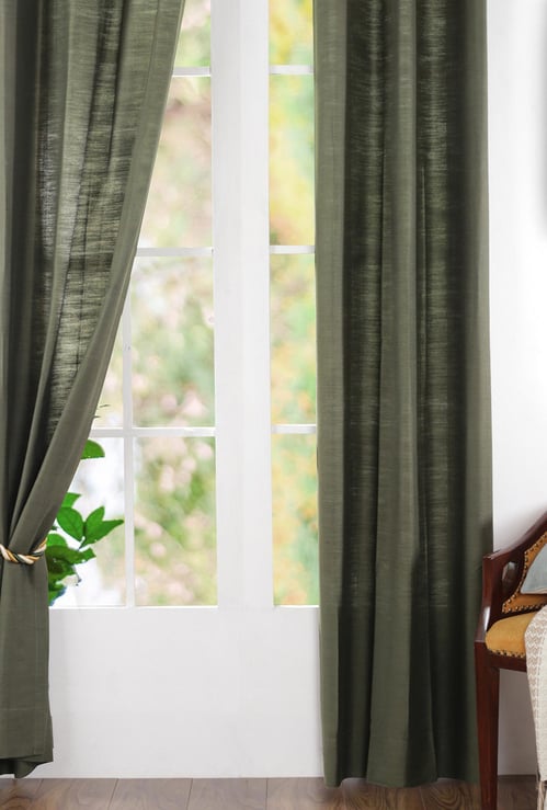 MASPAR Tussah Silk  Door Curtain Pair - 96 x 228 cm