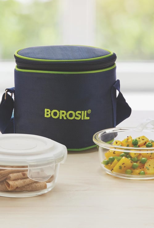 BOROSIL Klip and Store Round Tiffin Box - 400ml
