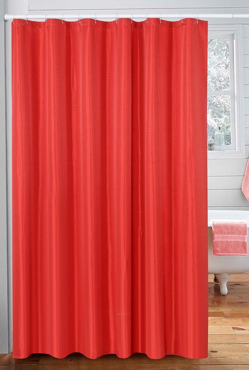 Deco Window Water Repellant Shower Curtain with Hooks