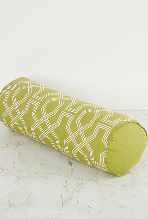 Arcadia Printed Filled Bolster Pillow - 45 x 16 cm