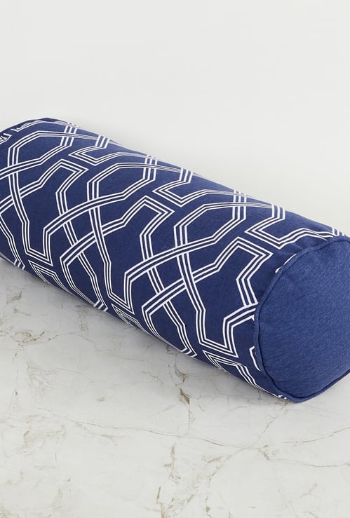 Arcadia Printed Filled Bolster Pillow - 16 x 45 cm