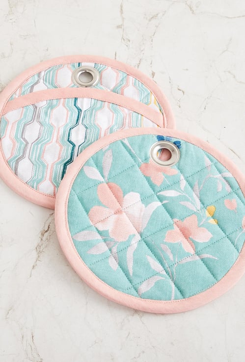 Mandarin Blossom Printed Pot Holder - Set of 2 - 20 cm