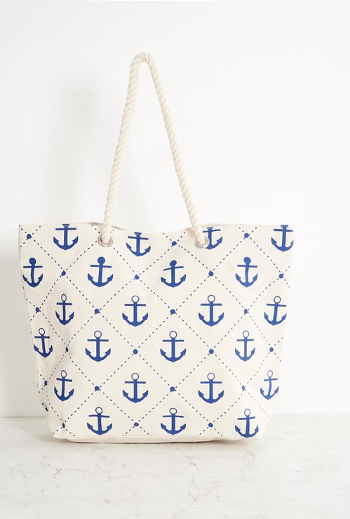 Corsica Printed Cotton Shopping Tote Bag