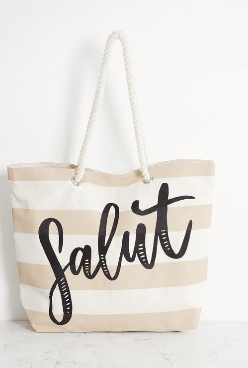 Corsica Printed Cotton Shopping Tote Bag
